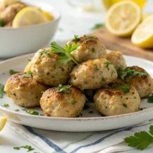 lemon chicken ricotta meatballs